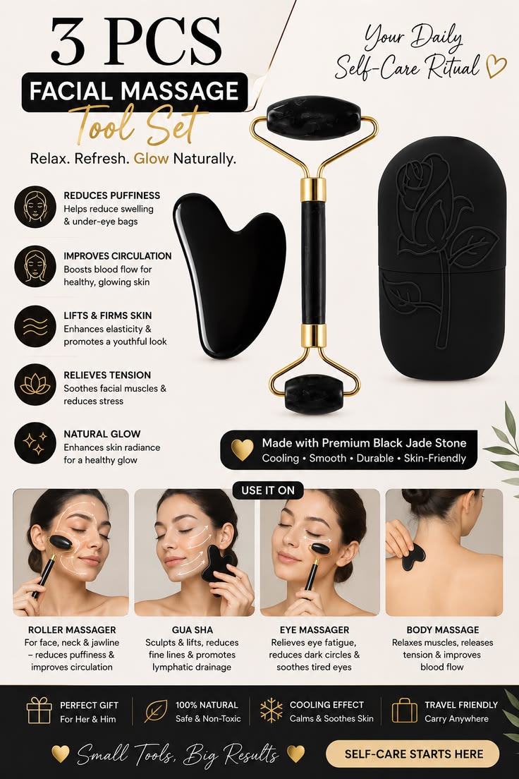 Optimistic IceGlow™ 3-Piece Facial Massage Set