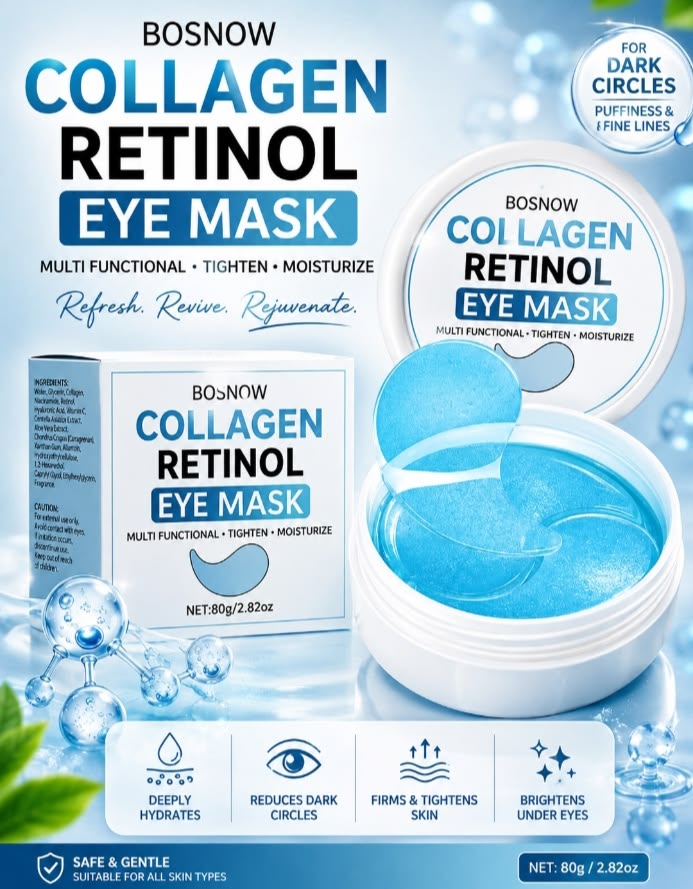 Optimistic EyeGlow™ Collagen Retinol Eye Masks  Other options: