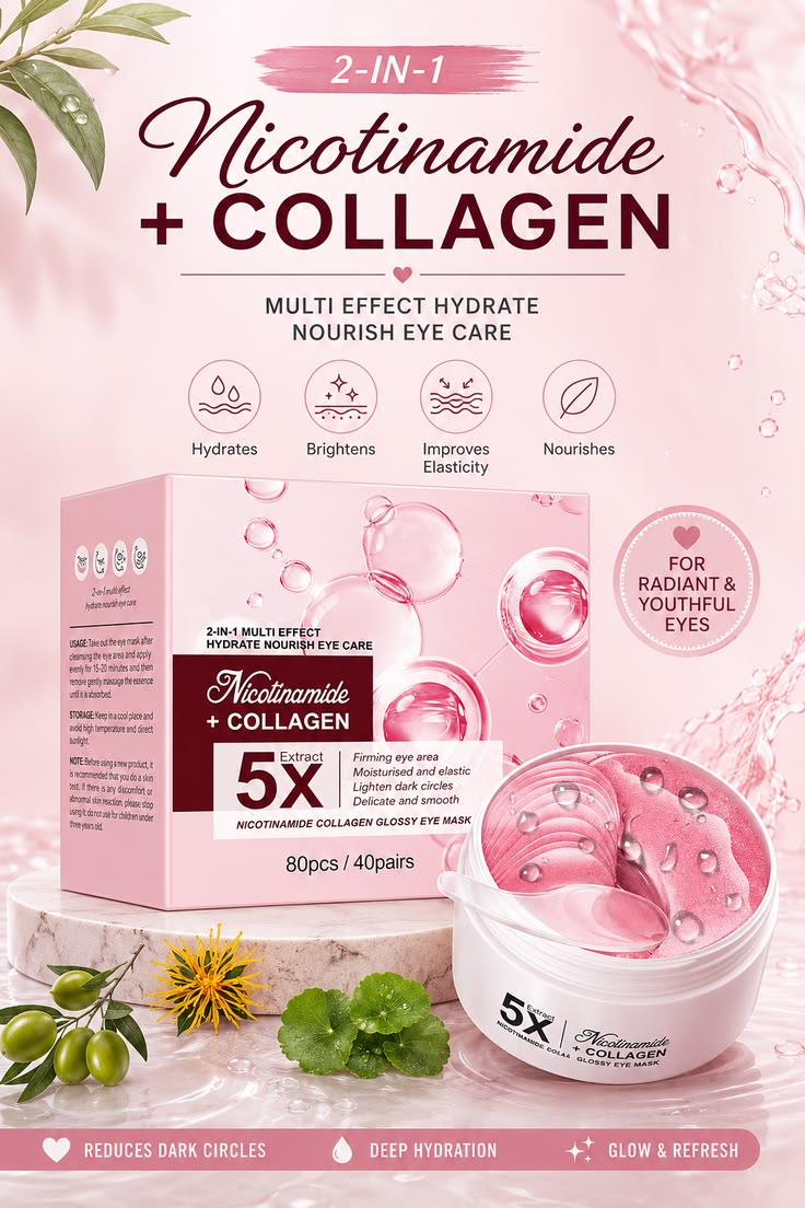 Optimistic EyeGlow™ Collagen Retinol Eye Masks  Other options: