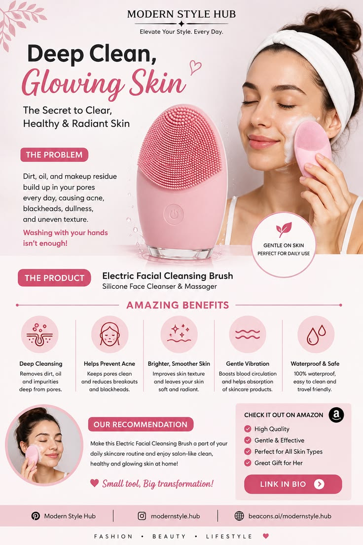 Optimistic SonicGlow™ Facial Cleansing Scrubber