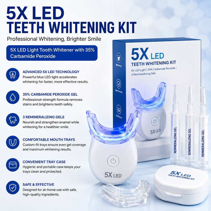 Optimistic BrightGlow™ 32-LED Teeth Whitening Kit